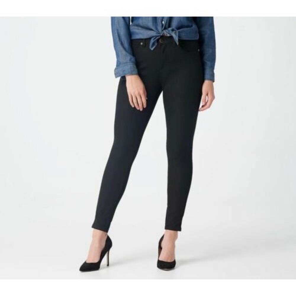 G.I.L.I. Dual Stretch Colored Denim Ankle Pants Noir Black Size 6